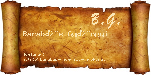 Barabás Gyöngyi névjegykártya