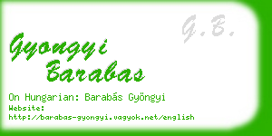 gyongyi barabas business card