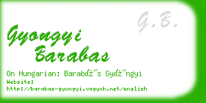 gyongyi barabas business card